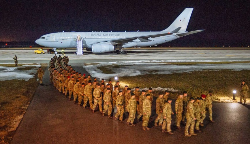 British Soldiers Arrive At Estonia's Amari Airbase British Soldiers Arrive At Estonia's Amari Airbase