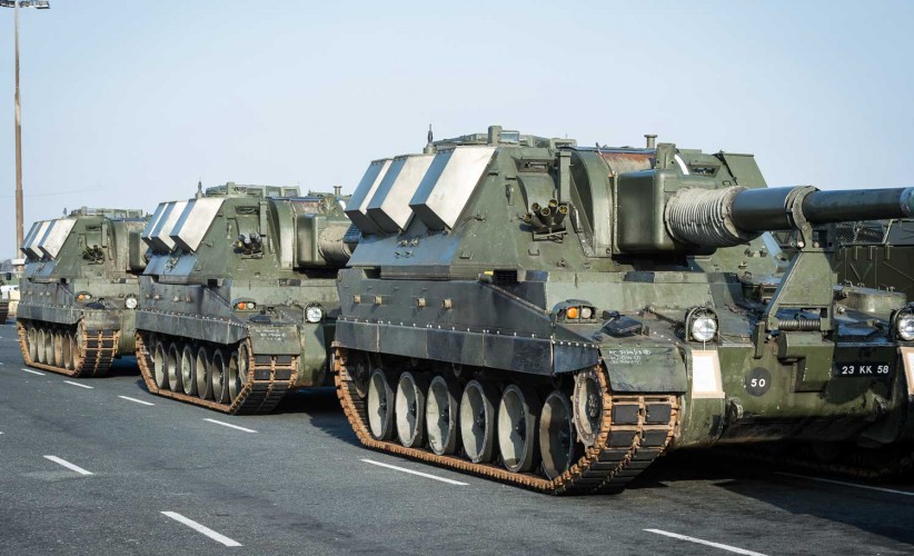 British Army Vehicles Await Loading For Estonia Deployment British Army Vehicles Await Loading For Estonia Deployment