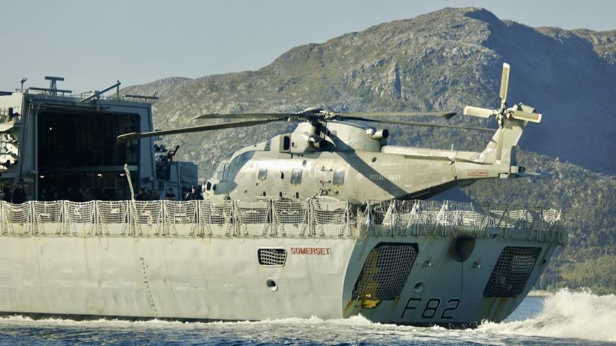 HMS Somerset with her Merlin Mk 2 helicopter embarked (Picture: Royal Navy) HMS Somerset returns home to Plymouth