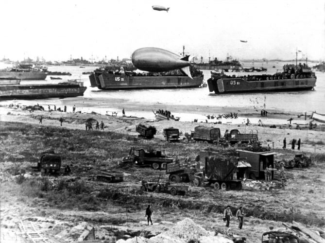 View of a Normandy beach during the D-Day invasion on 6 June 1944 (Picture: PA). View of a Normandy beach during the D-Day invasion on 6 June 1944