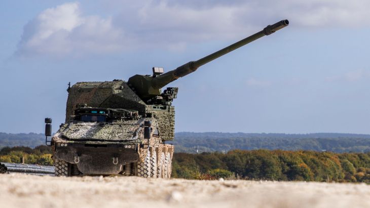 The RCH 155 mates the Boxer chassis with an automated turret containing the same main gun as the PzH2000 (Picture: MOD)