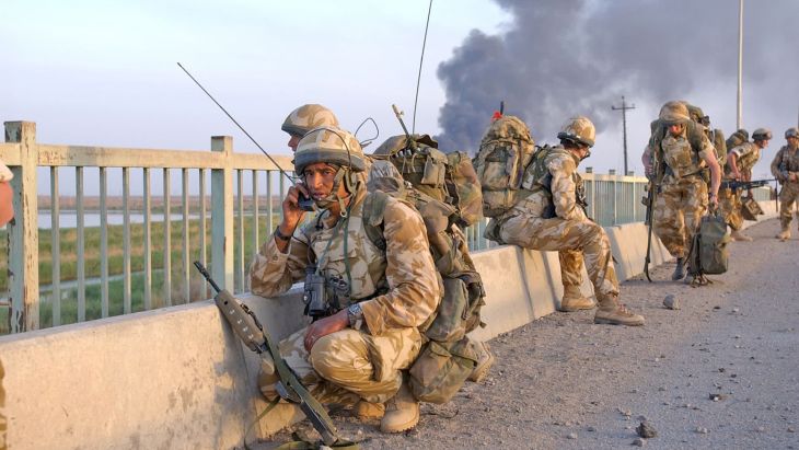 Soldiers pictured during the 2003 invasion of Iraq (Picture: BFBS)