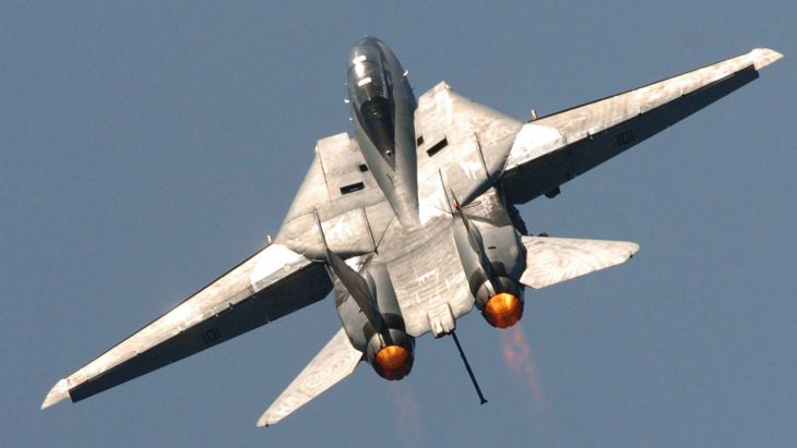 The variable-sweep wing - better known as a swing wing - allowed the aircraft to fulfil its role as a high-speed interceptor while allowing it to make slower and safer carrier landings CREDIT US Department of War