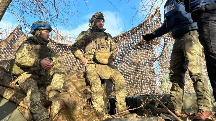 BFBS Forces News reporters Simon Newton and Hannah King visited the frontline to speak to Ukrainian tankers operating the UK-supplied Challenger 2