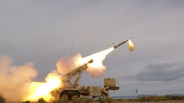 US Patriot weapons system being fired