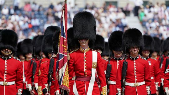 These soldiers from The Grenadier Guards were among the roughly 1, 000 soldiers and 200 horses that took part in the Major General's Review (Picture: MOD)