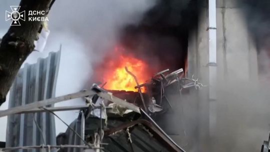 The Russian strategy is not about one weapon breaking through – it is forcing Ukraine to fire everything it has, all at once (Picture: State Emergency Services of Ukraine)