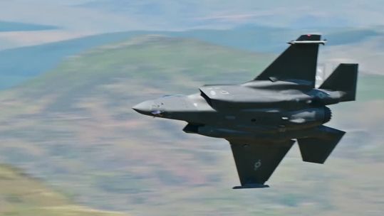 The Mach Loop in Snowdonia lets USAF, RAF and Royal Navy fast jet pilots test their high-speed low-level flying abilities (Picture: US Department of War)