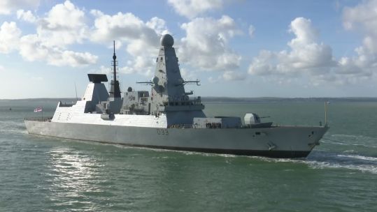 HMS Dauntless is one of six Type 45 air-defence destroyers operated by the Royal Navy (Picture: BFBS)