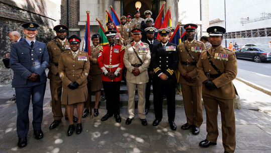 The parade commemorated the contribution made to the Armed Forces by personnel from the Caribbean, the Bahamas and Bermuda (Picture: MOD)