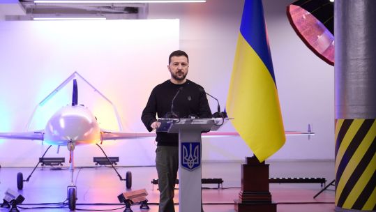 President of Ukraine Volodymyr Zelenskyy and Prime Minister of Denmark Mette Frederiksen