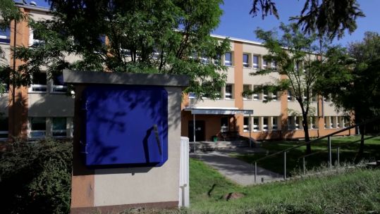 A view from the outside of the Polish air raid shelter (Picture: Reuters)
