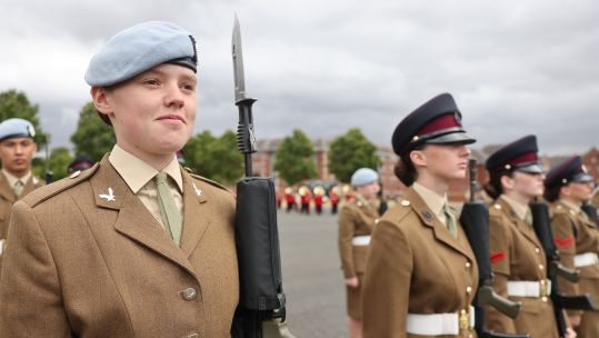 Thursday's parade - a proud moment for the young men and women passing out - was nevertheless overshadowed by the news of the allegations (Picture: BFBS)