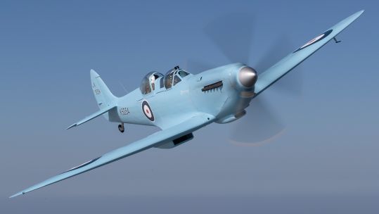 The Spitfire TR9 has been painted with the serial number of the original prototype, K5054