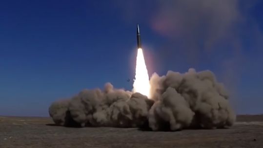 One of Russia's Iskander-M short-range ballistic missiles (Picture: Russian defence ministry)