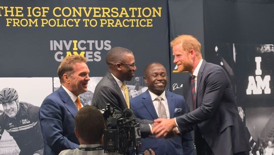 Prince Harry said one of the greatest privileges of the past twelve years of his life has been meeting wounded, injured and sick service personnel from every corner of the world (Picture: BFBS)