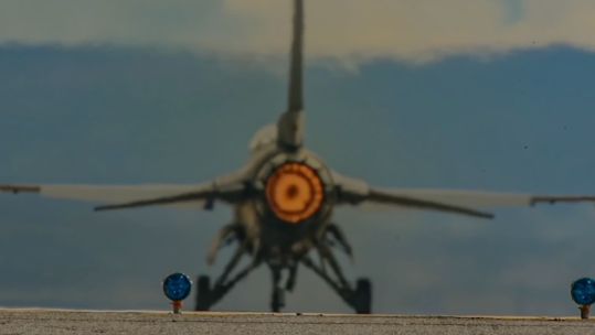 The F-16 is designed to cope with up to 9Gs during aerial combat – and while the aircraft can take it, the crew must be physically and mentally prepared as well (Picture: Louis Skupien)