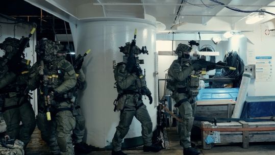 Royal Marines from 42 Commando on Ex Hyperion Storm CREDIT MOD 7