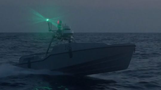 The US Navy confirmed for the first time that one of its Corsairs, an uncrewed surface drone, was used in the rescue operation (Picture: Saronic Technologies)