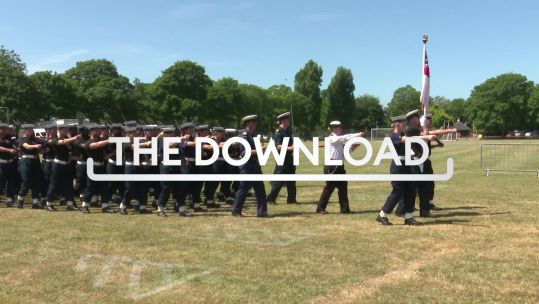 Royal Marines musicians prepare for Beating Retreat ceremony Download TN (Picture: BFBS)