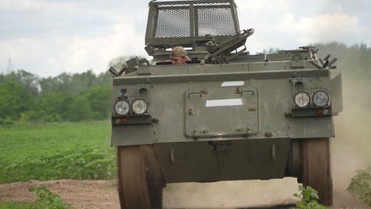 Whether they have a Cummins diesel engine or not, the Ukrainians refer to all their FV430-series vehicles as Bulldogs (Picture: BFBS)