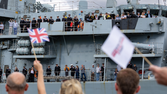 HMS Somerset’s homecoming in Plymouth