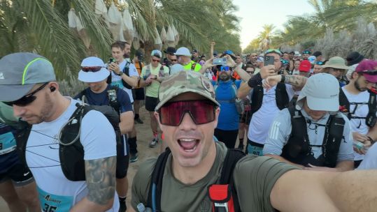The former Army officer was all smiles at the start line, but he confessed that quickly wore off