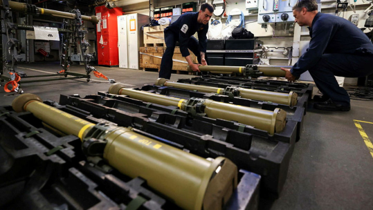 The LMM is known as the Martlet in Royal Navy service, being deployed on warships and Wildcat helicopters, which can carry up to 20 of the missiles (Picture: MOD)