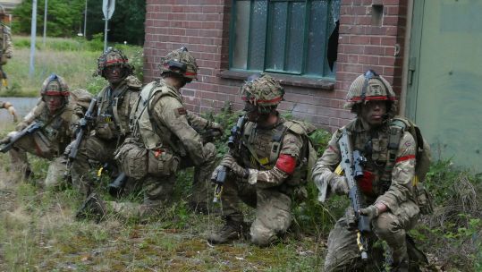 Exercise Rhino Storm, which also involved infantrymen from the French Foreign Legion (FFL), culminated in a massive final attack (Picture: BFBS)