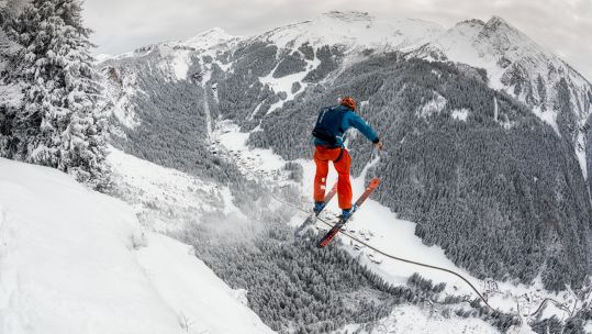Former Royal Marine Tim Howell became the first person to ski-BASE jump in Scotland