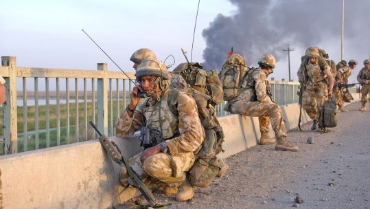 Soldiers pictured during the 2003 invasion of Iraq (Picture: BFBS)