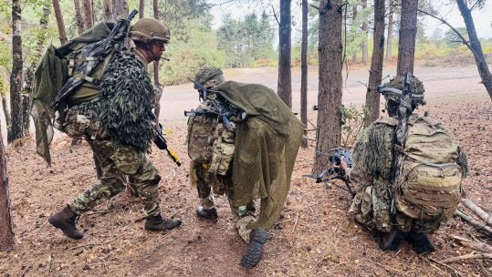 The event is run by 16 Air Assault Brigade, the Army's lead formation for developing how to fight with and against drones (Picture: BFBS)