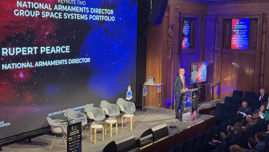 The National Armaments Director Rupert Pierce at first space power conference
