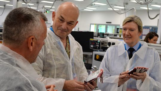 Surgeon General Major General Phil Carter and Air Marshal Claire Walton Chief Defence Medical tour NHS Blood Transfusion Centre