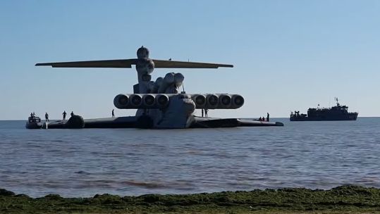The MD-160 is the only ground-effect vehicle to have seen military use, and is classified as a warship (Picture: Russian defence ministry)