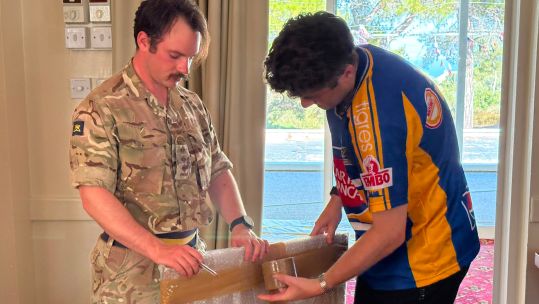 After two years in Cyprus, it was now time for the infanteers of 1st Battalion to break out the packing tape and bubble wrap (Picture: BFBS)