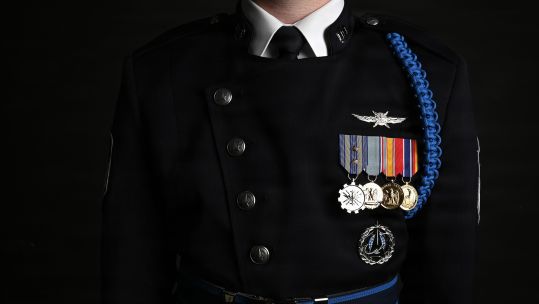 The US Space Force Honour Guard now has its own dedicated uniform rather than the old modified US Air Force example (Picture: US Department of War)