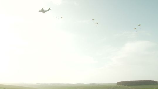 After the personnel came back down to earth, they quickly secured the site and defended the drop zone