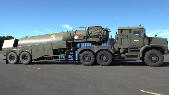 British Army sustainment demonstration hiding fuel tanker