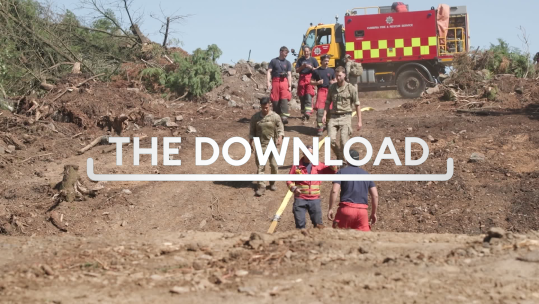 Firefighters and military in wales