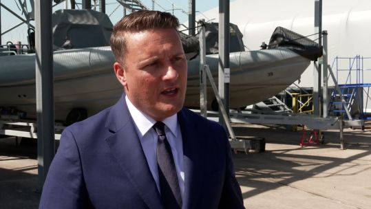 Defence Secretary Wes Streeting HMNB Devonport Plymouth 240826 CREDIT BFBS