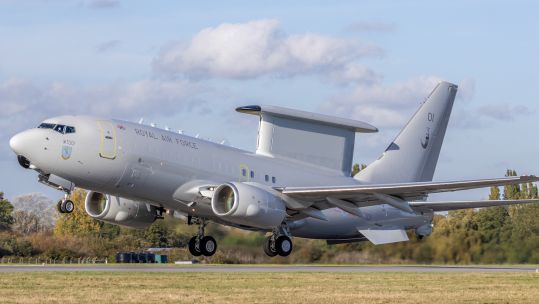 The Wedgetail Airborne Early Warning and Control aircraft, designed to provide 360-degree surveillance for the UK is based at RAF Lossiemouth
