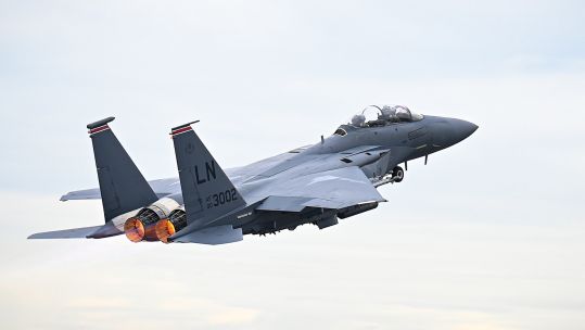 The 48th Fighter Wing, based at RAF Lakenheath and RAF Feltwell is the largest US fighter operation in Europe, with four combat-ready squadrons of F-15 Strike Eagles and F-35A Lightning IIs (Picture: US Department of War)