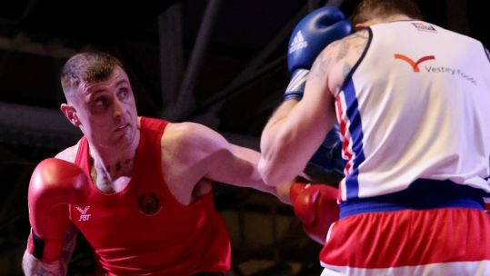 Jack Hindmarch competing for Army Boxing at Inter Services Date UNKNOWN Credit British Army Boxing.jpg