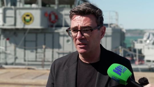 Prime Minister Andy Burnham HMNB Portsmouth CREDIT BFBS