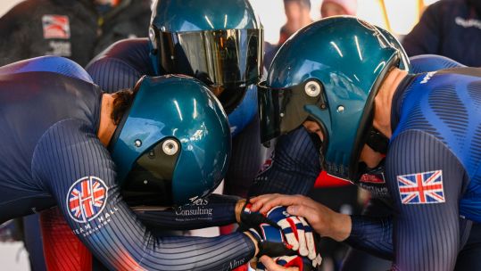 Team GB's four-man bobsleigh team had to settle for seventh on the final day of the Olympic Winter Games