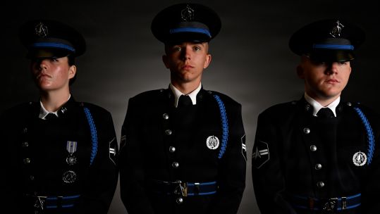 US Space Force Honor Guard model the new Honor Guard ceremonial uniforms CREDIT US DEPARTMENT OF DEFENSE.