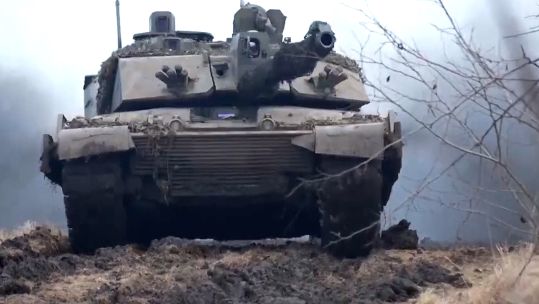 The British-supplied Challenger 2 main battle tanks are in use with the 82nd Air Assault Brigade