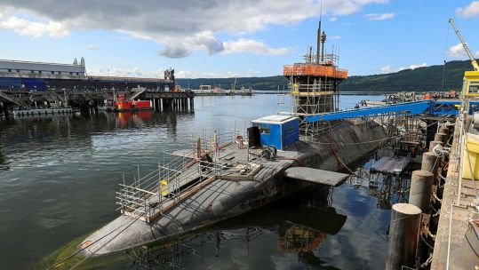 Vanguard-class submarine at Faslane