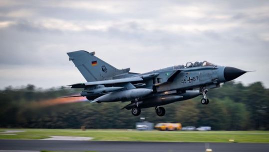 A Luftwaffe Tornado combat aircraft takes off on last year's Ex Steadfast Noon (Picture: SHAPE Public Affairs Office)